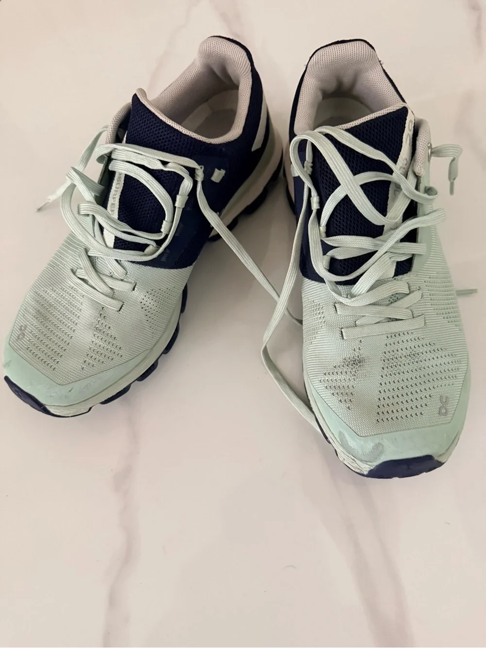 On Running Kids Sneakers in Black and Mint Green